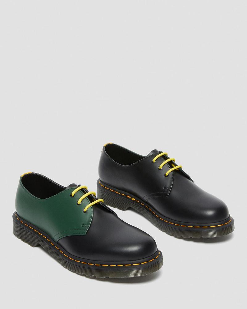 Dr Martens 1461 Contrast Smooth Leren Oxford Schoenen Heren Zwart | NL 225CTV